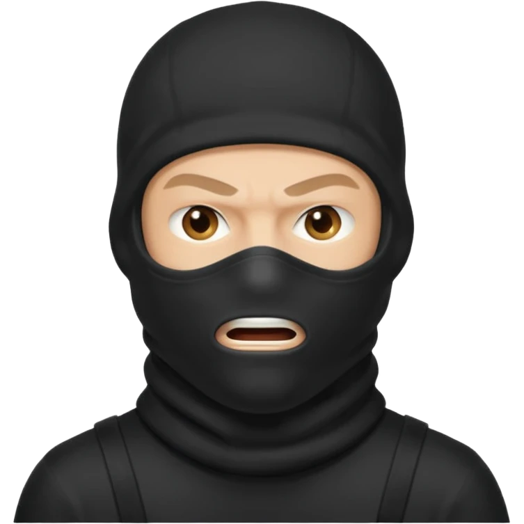 angry man in balaclava emoji