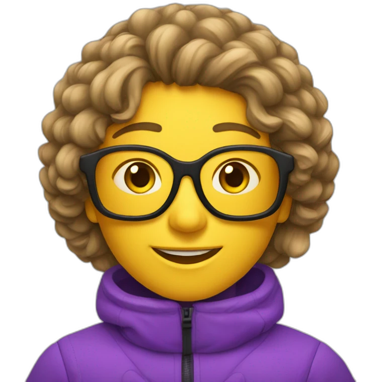 Destru à das lunettes de ski emoji