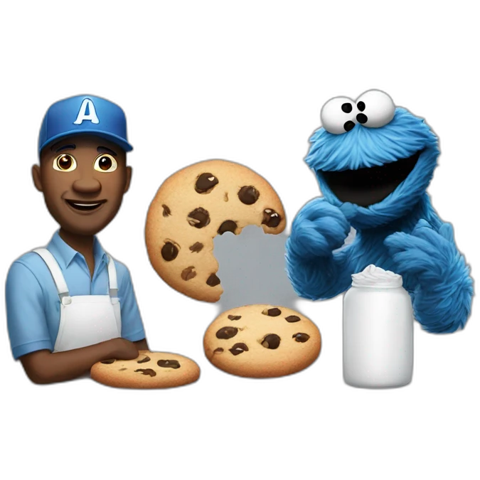 Bezos and cookie monster emoji