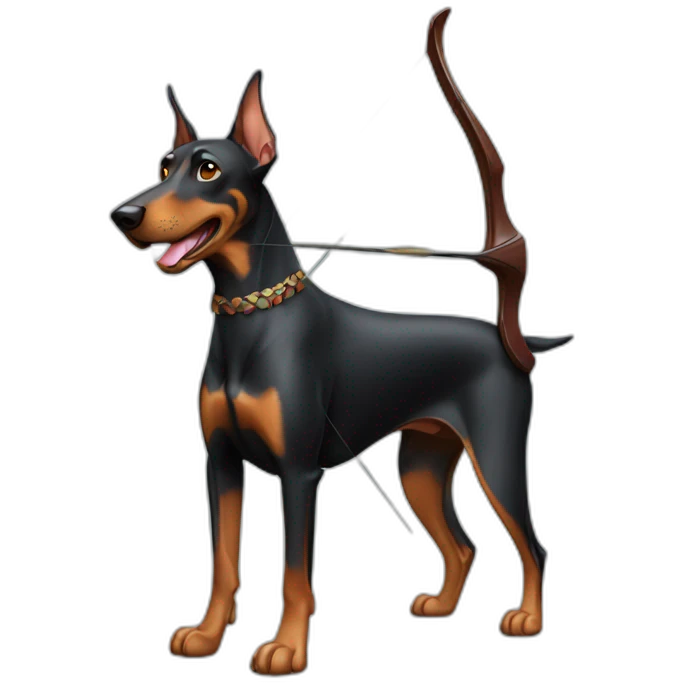 Doberman archery emoji
