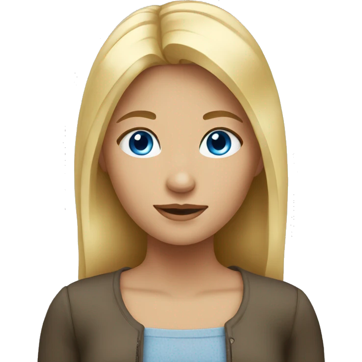 Girl with blond Hair and Blue eyes  emoji