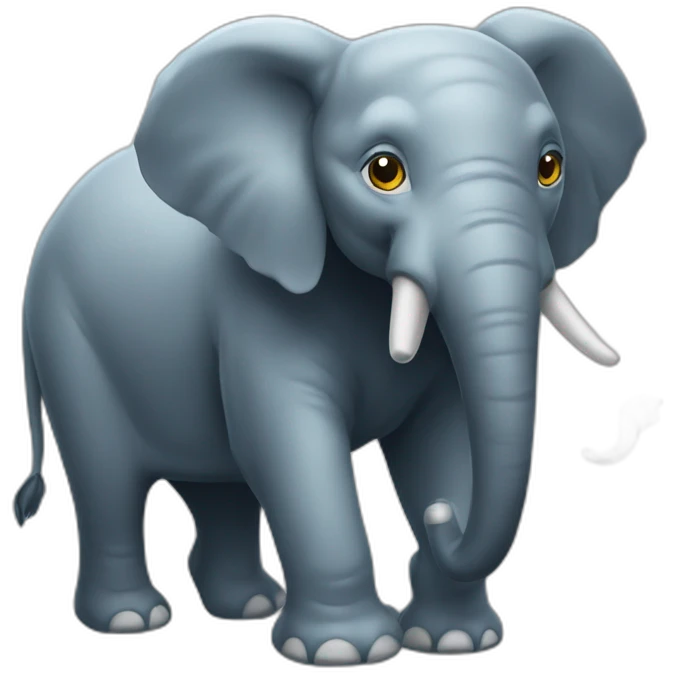 éléphant sur un chat emoji
