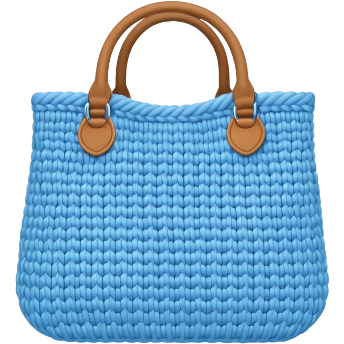 light blue Knitted Bag emoji