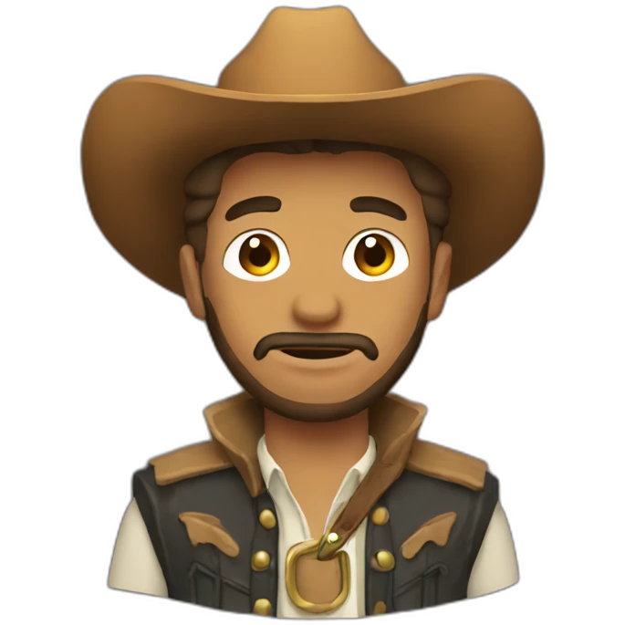 Glue covered cowboy emoji