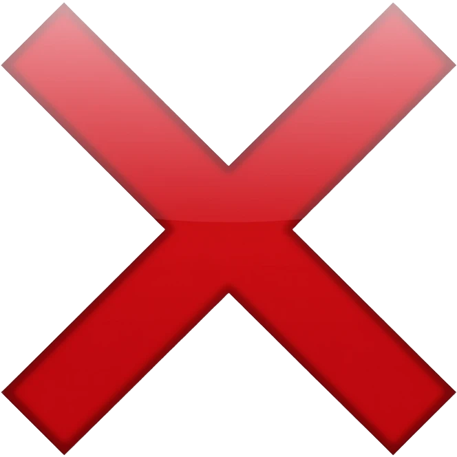 a box within a cross inside indicate cann't emoji