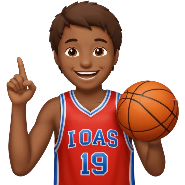 Basketball pointing and laughing emoji