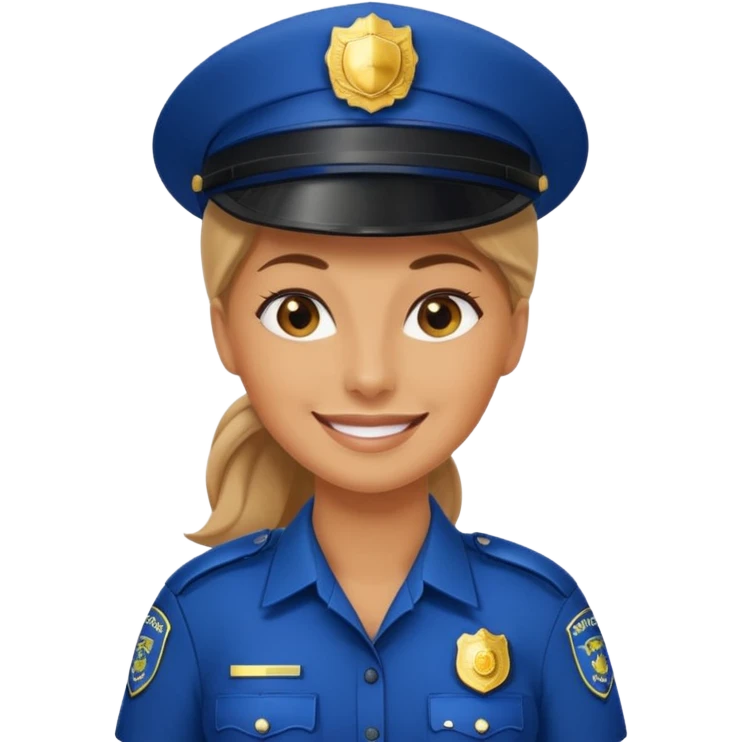 police woman without hat emoji