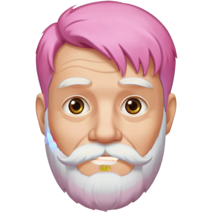 old pink haired man with beard emoji