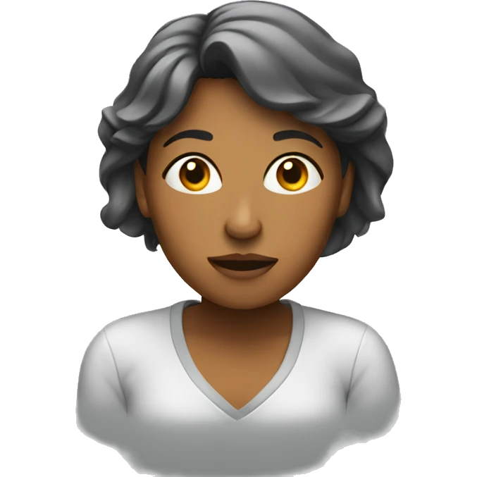 Woman wondering about working emoji