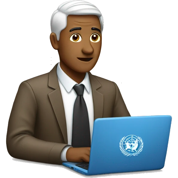Un hombre con una laptop emoji