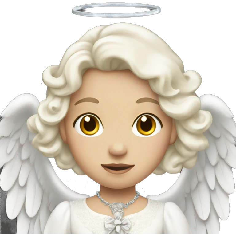 white Victorian Christmas Angel emoji