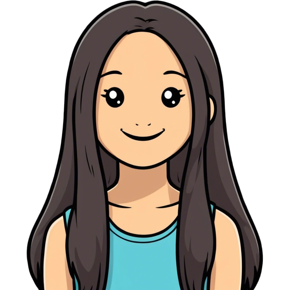 happy girl with long hair emoji
