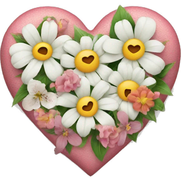 A heart with flowers emoji