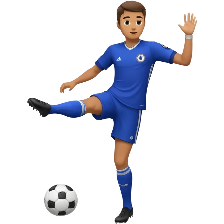 Chelsea FC Soccer player kicking a ball  emoji