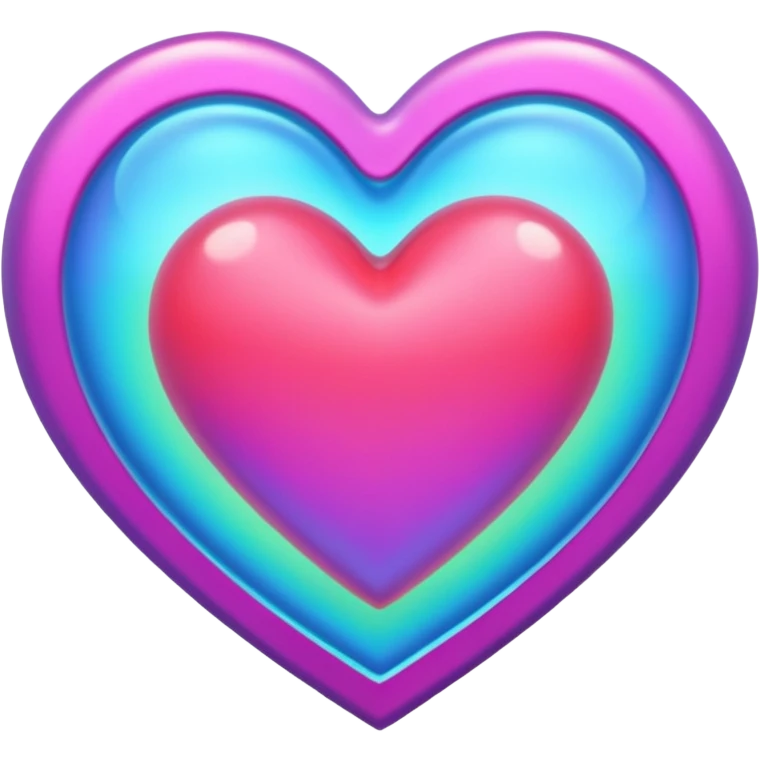heart with holographic glow emoji