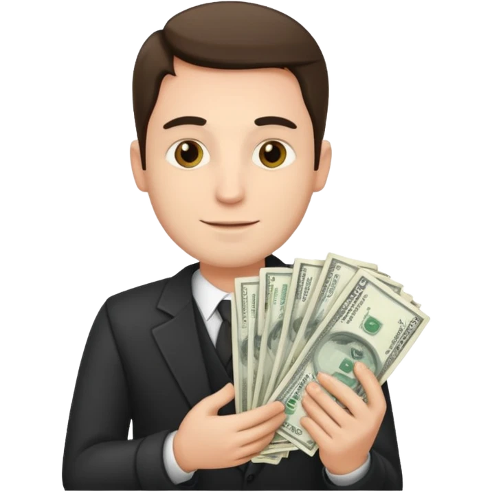An American man with money in his hands emoji