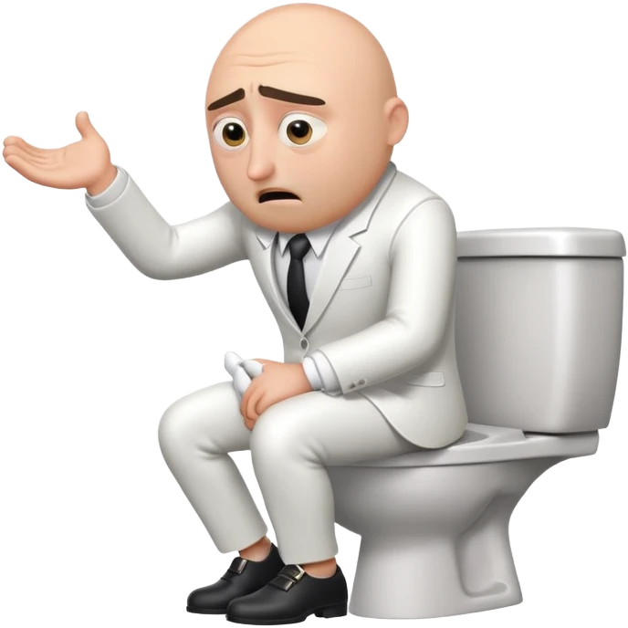 Gru pooping on the toilet emoji