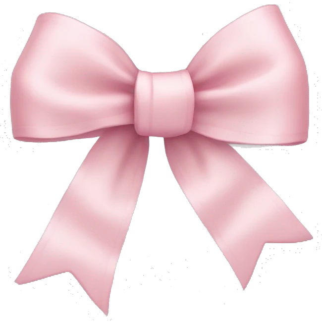 light pink ribbon bow emoji