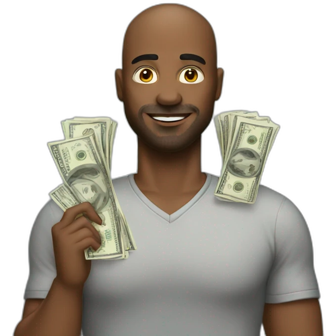 man with a lot of money emoji