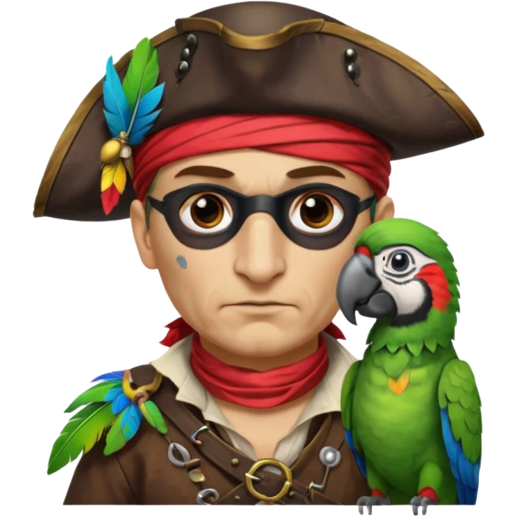 pirate and parrot emoji