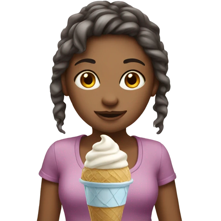 Ice cream girl  emoji
