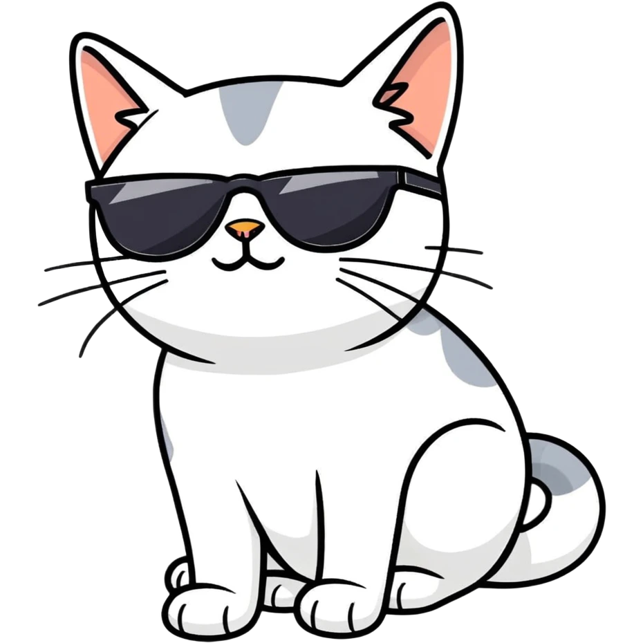 Cat with sunglasses emoji