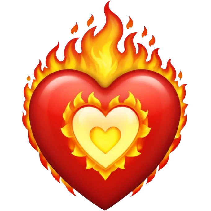 Heart with fire emoji