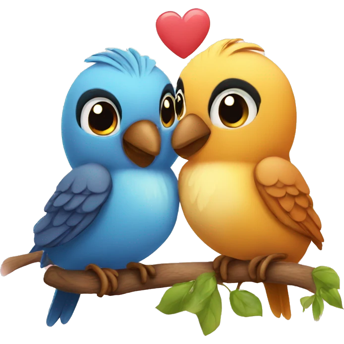 loving birds couple emoji