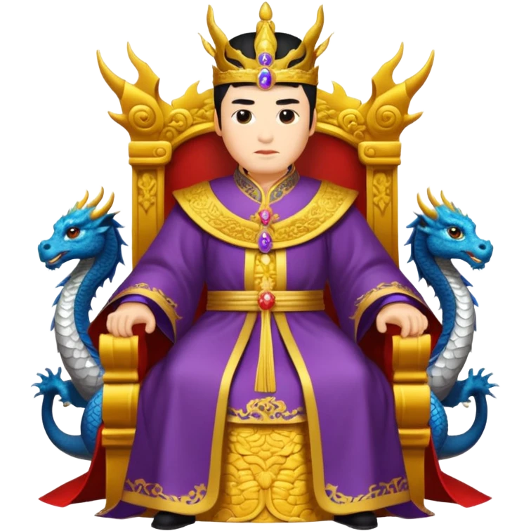 Emperor Wu Zetian sitting on the Dragon throne emoji