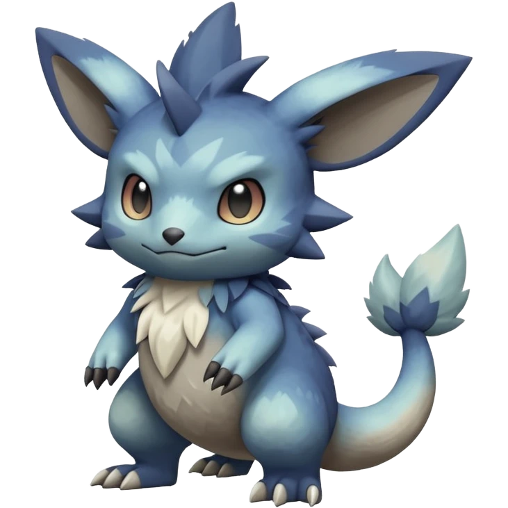 Dusky Muted Smoky Matte Gradient-toned Pokémon-Fakémon-Digimon-Creature, (full body) emoji