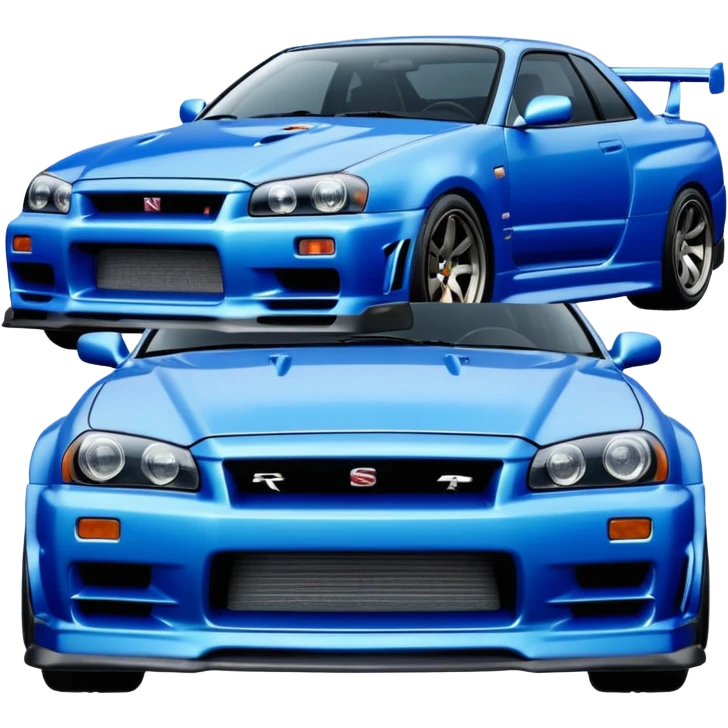 car Nissan Skyline GT-R R34 1999 like in the movie Fast and Furious, the design of the car should be the same as in the movie  emoji