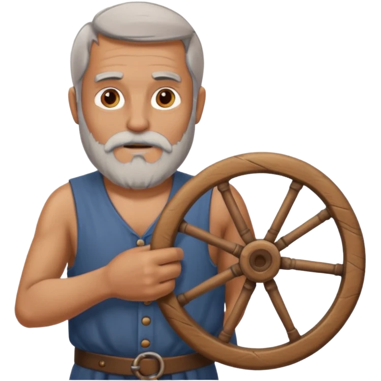 Ancient  man  with wheel  emoji