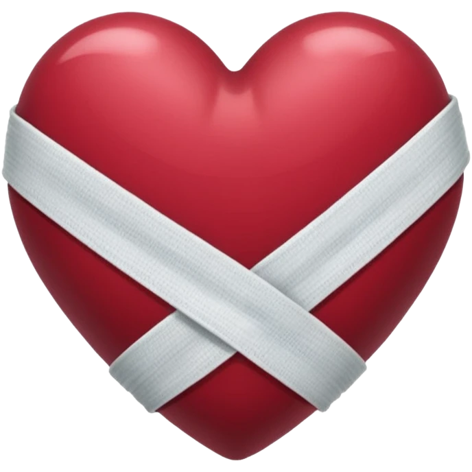 Heart bandaged burgendy shiny  emoji