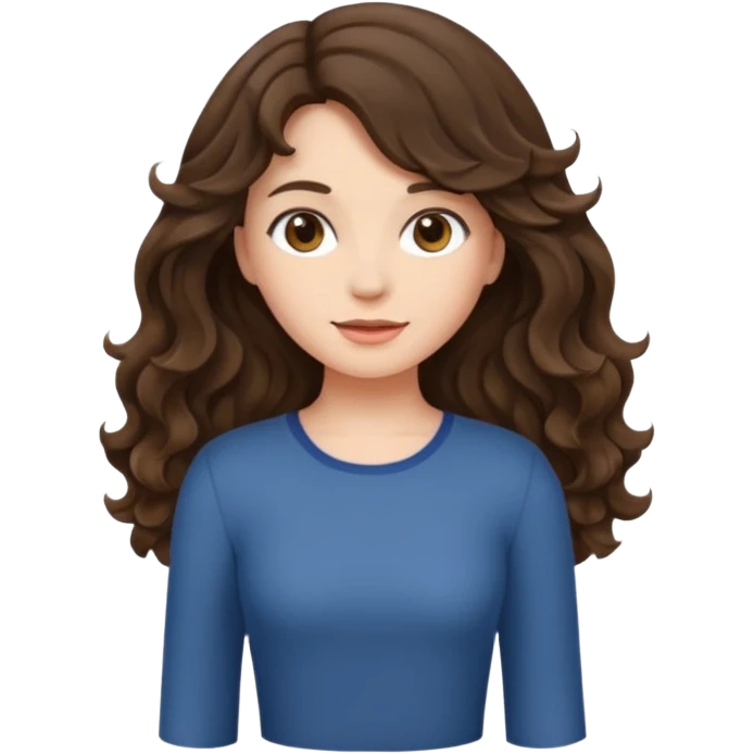 Brunette girl wavy nothing underneath full body  emoji