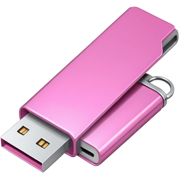 pink falshdrive with a folder behind it emoji