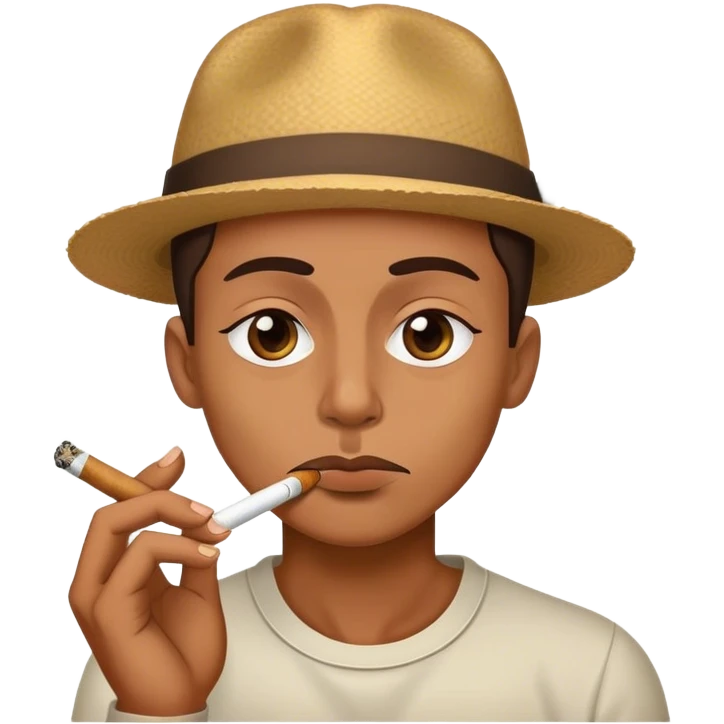 side eye smoking joint emoji