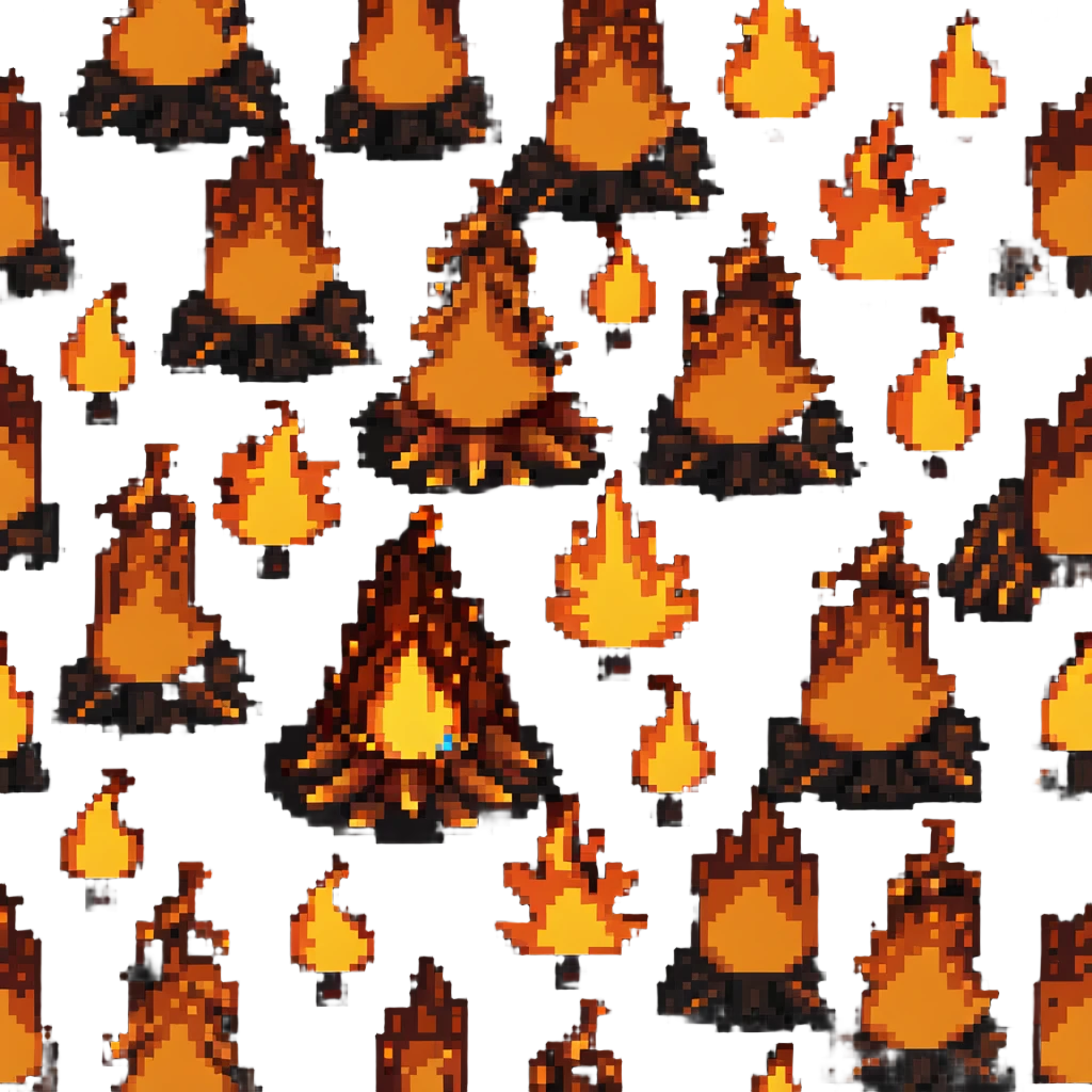 bonfire with flames emoji
