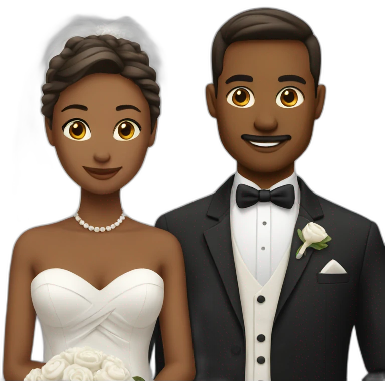 Mariage homme et femme emoji