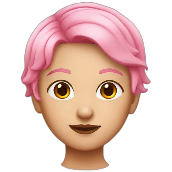 Girl with short pink hair  emoji
