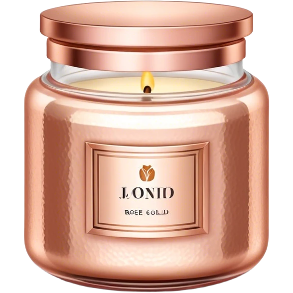 rose gold luxury jarred candle emoji
