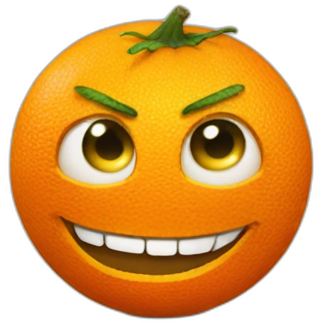 An Annoying Orange emoji
