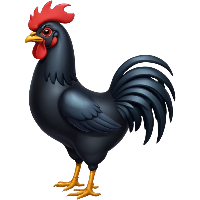 Black rooster emoji