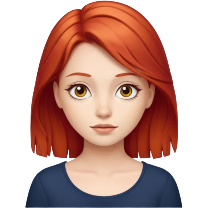دختری زیبا با مو های قرمز emoji