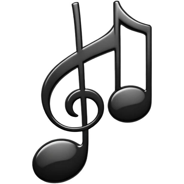 Animated music note bobbing up and down emoji