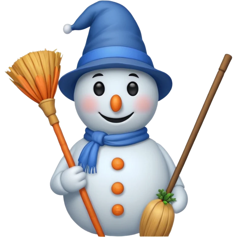 snowman wearing blue hat emoji