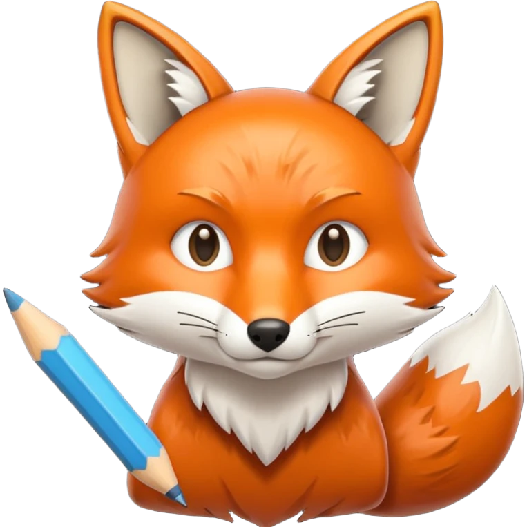 code writing fox emoji