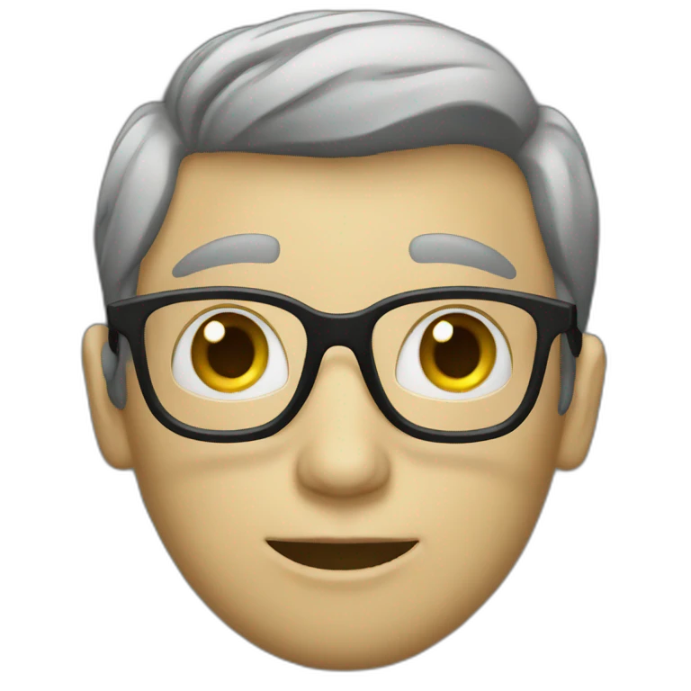 white skinny programmer with glasses emoji