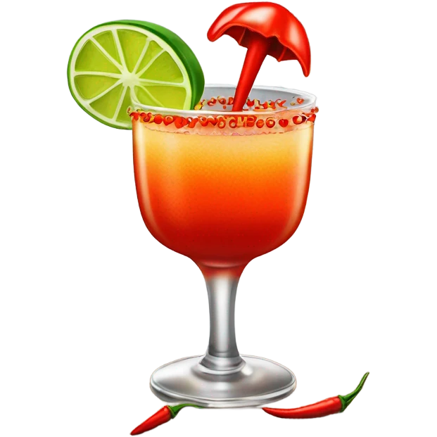 Spicy margarita white Red chilli  emoji