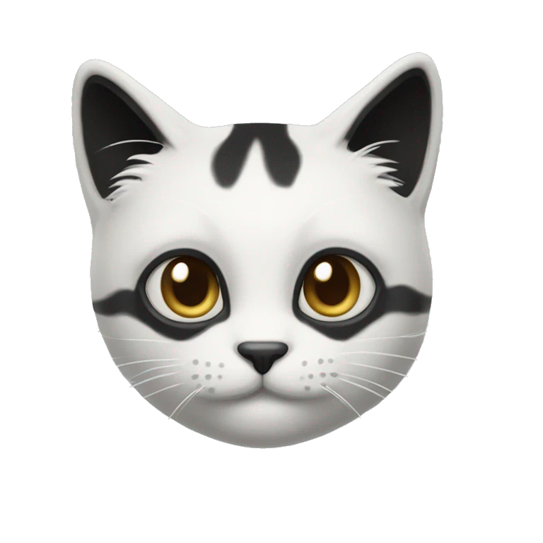 gatto bianco e nero emoji