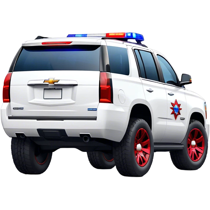 Emergency Response SUV - Chevrolet Tahoe (Model Year: 2021) (Iconic colour: White with red/blue sirens) emoji